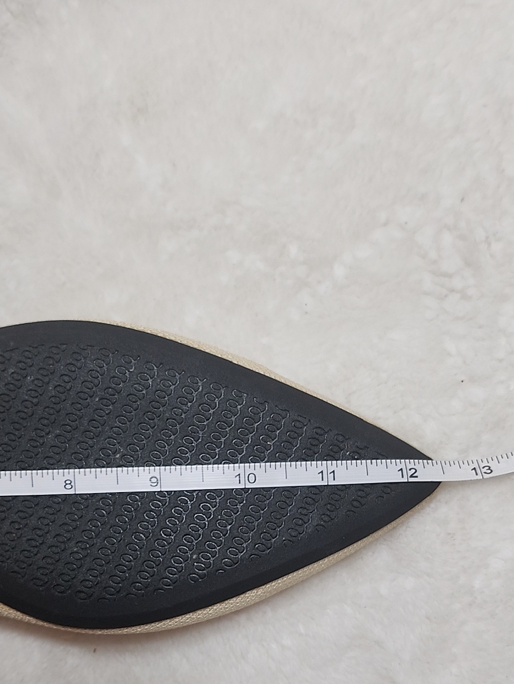 Rothy's The Point Mary Jane II flats beige/sandstone color black strap Sz 13 - Picture 2 of 16